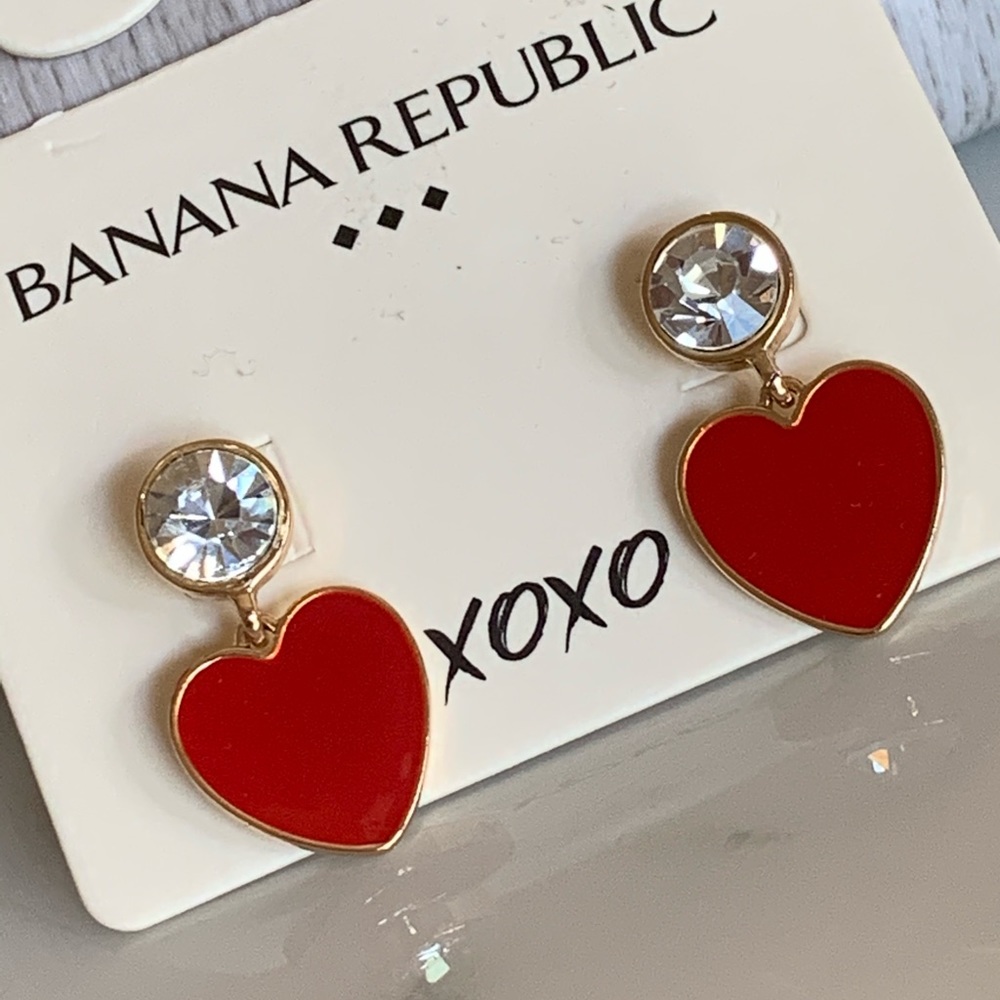 *LAST ONE* Banana Republic Red Heart Earrings